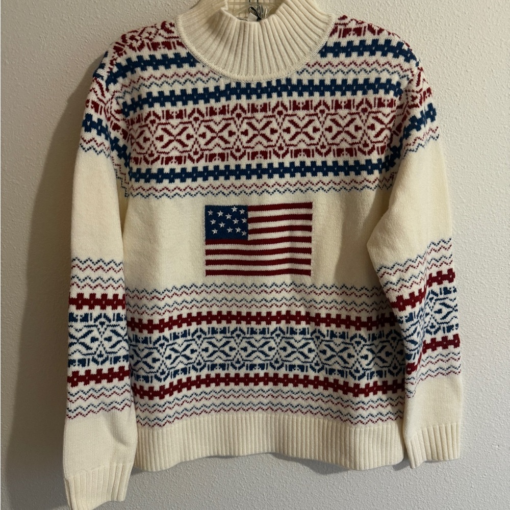 American Flag Christie Turtleneck Sweater - Picture 3 of 6